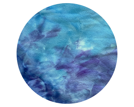 Premium Smooth Minky Fabric - Purple/ Blue Tie-Dye OC