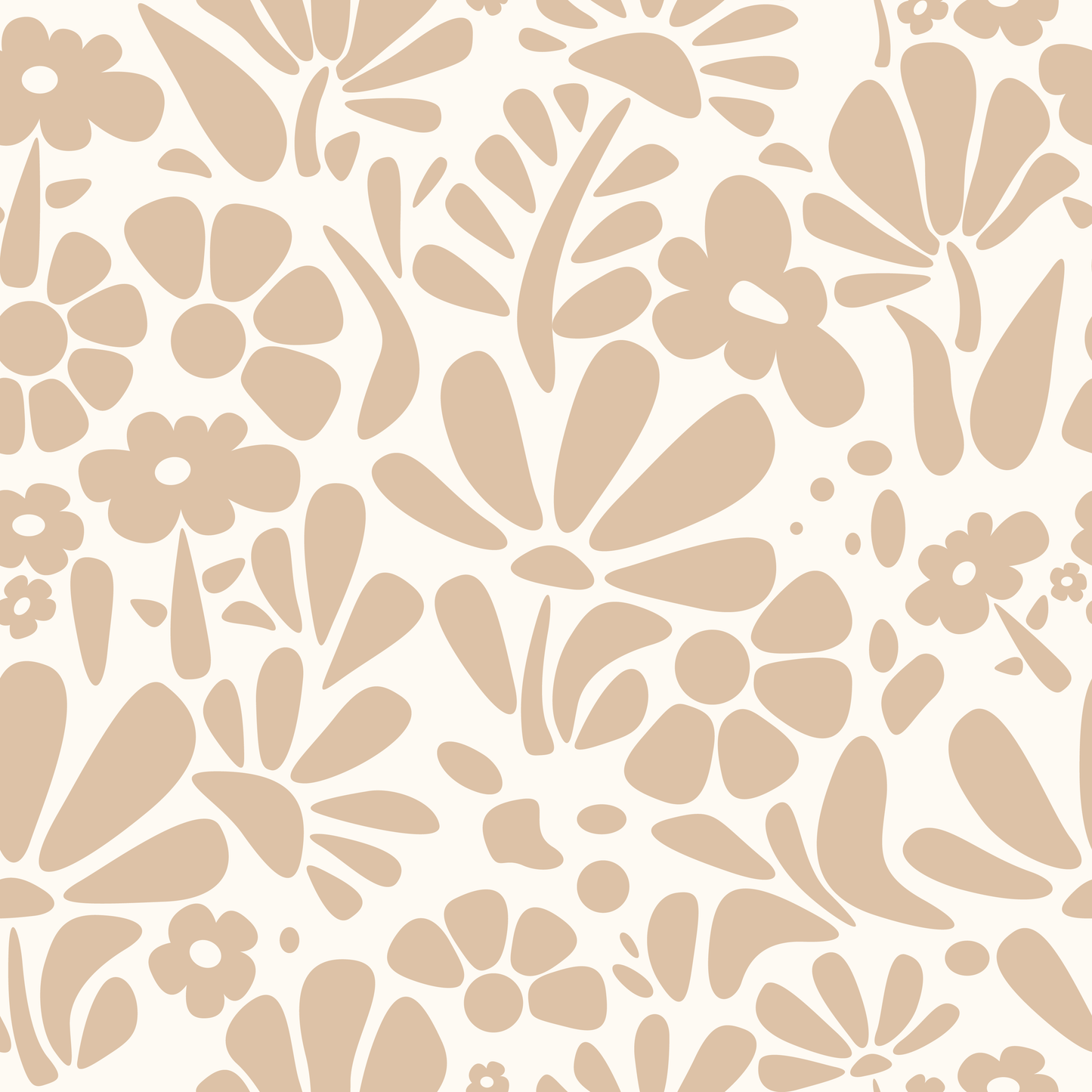 Abstract Tan - Linen Fabric