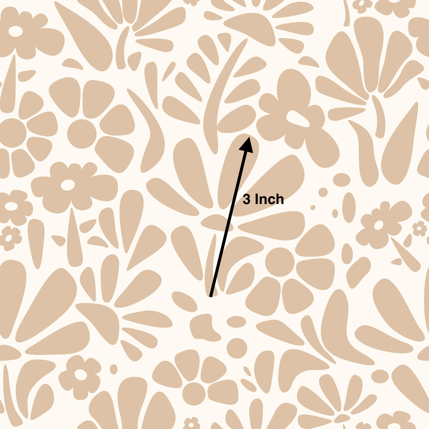 Abstract Tan - Linen Fabric