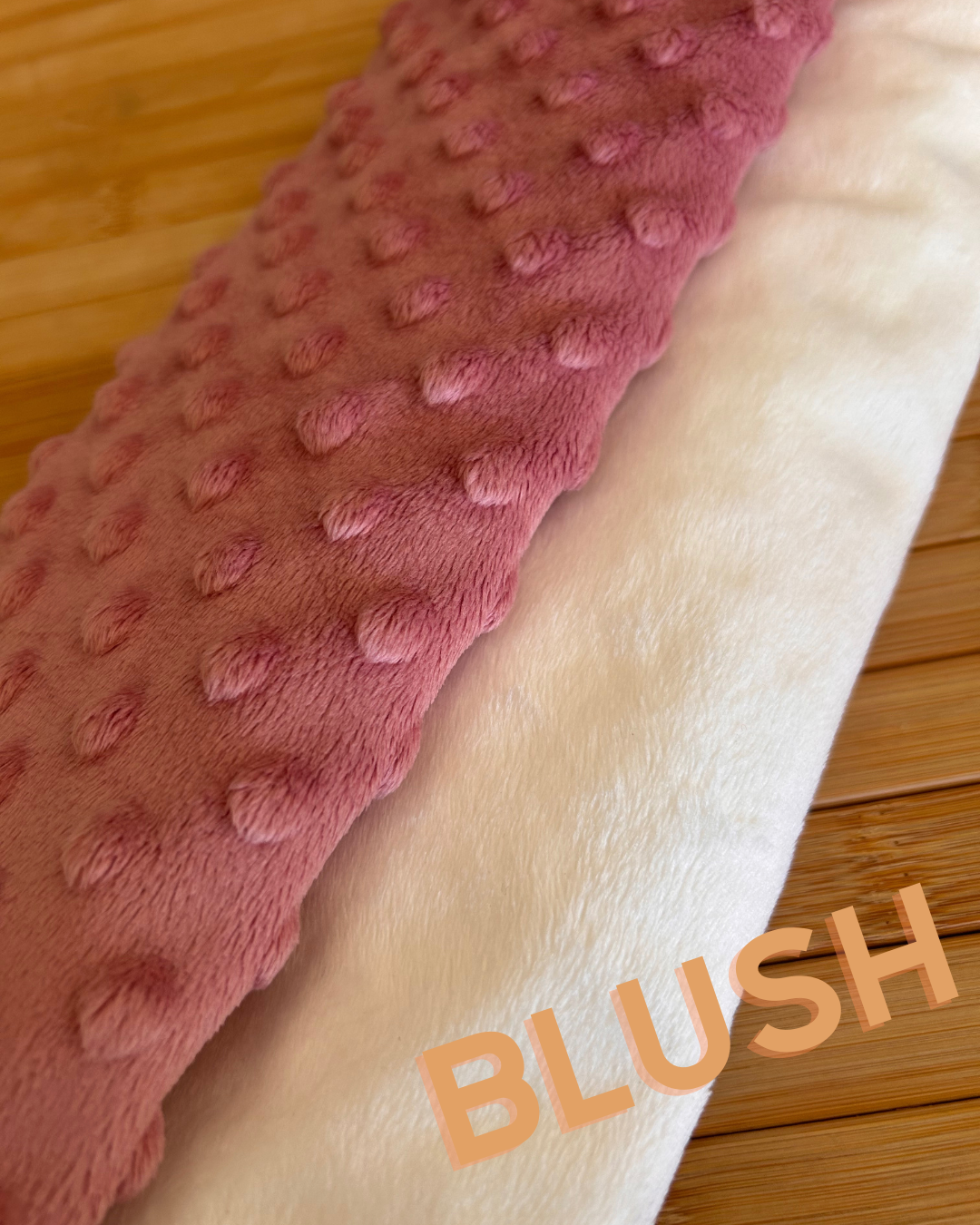 Premium Minky Dot Fabric - Blush - OC