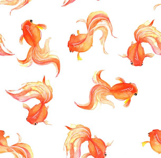 Goldfish - 100% Cotton Canvas Fabric