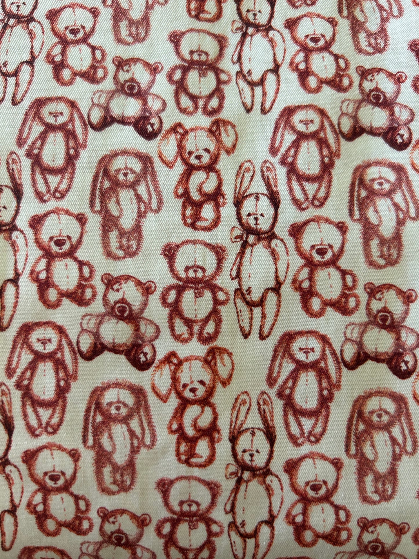 Teddy Sketches - 100% Cotton Woven Fabric