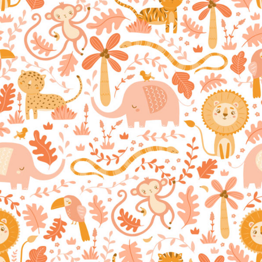 Jungle Business - Cotton Lycra Fabric