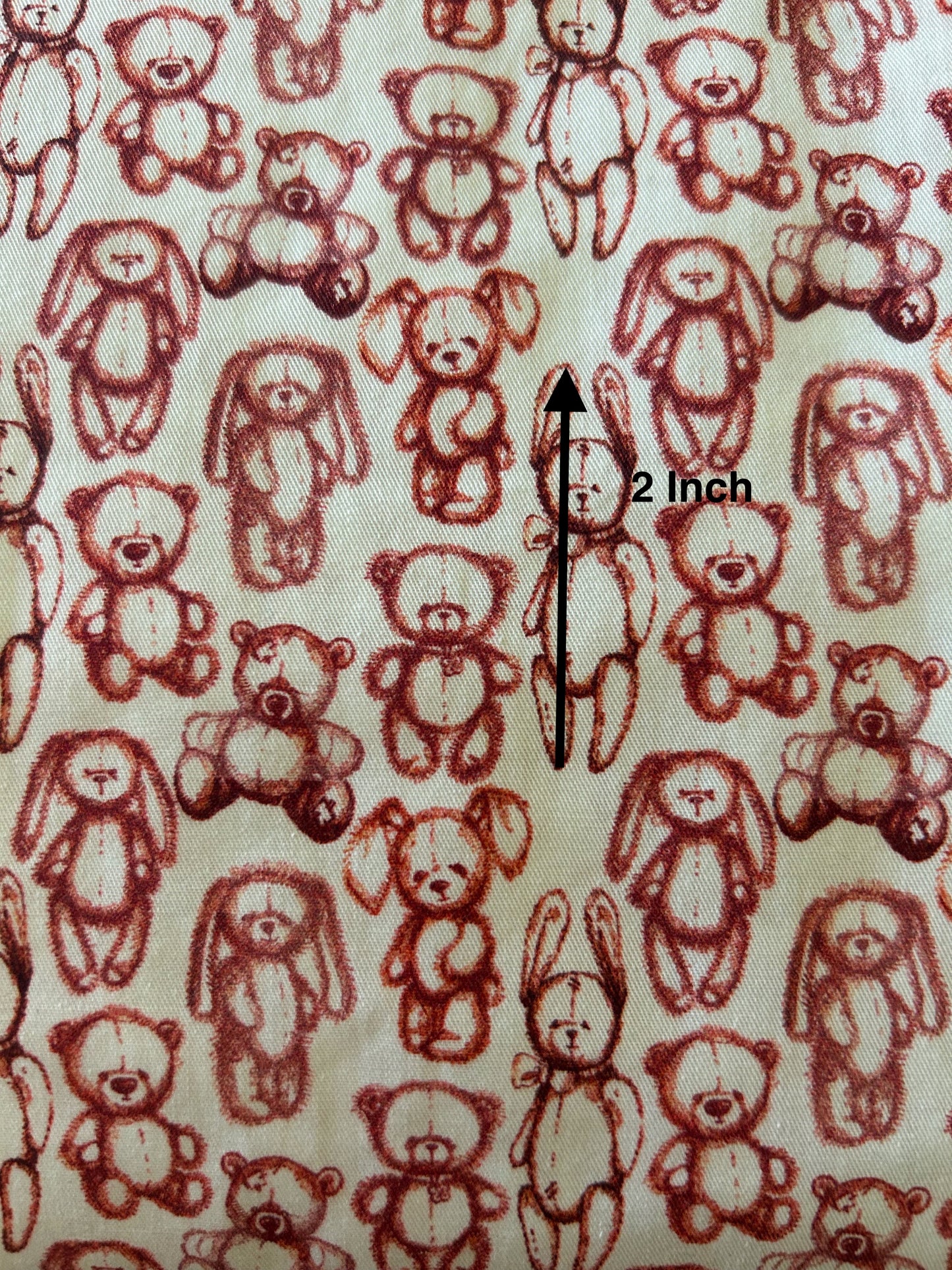 Teddy Sketches - 100% Cotton Woven Fabric