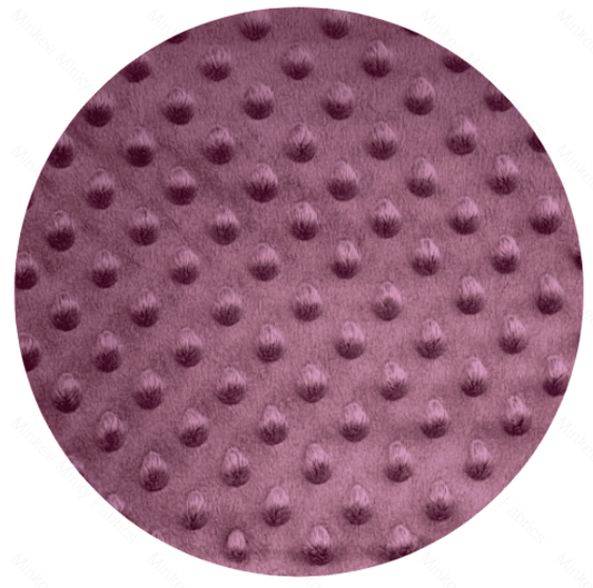 Premium Minky Dot Fabric - Dusky Orchid