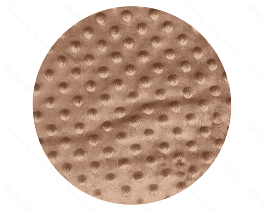 Premium Minky Dot Fabric - Warm Taupe