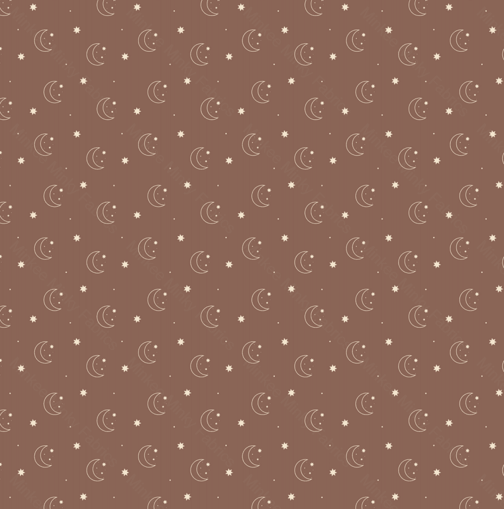 Teeny Moons & Stars - Linen Fabric Retail-Digital